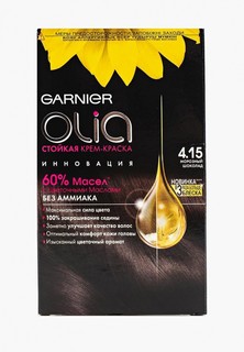 Краска для волос Garnier "Olia", стойкая, без аммиака, оттенок 4.15, Морозный шоколад