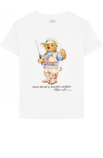 Хлопковая футболка с принтом Polo Ralph Lauren