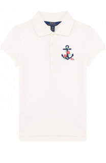 Хлопковое поло с вышивкой Polo Ralph Lauren