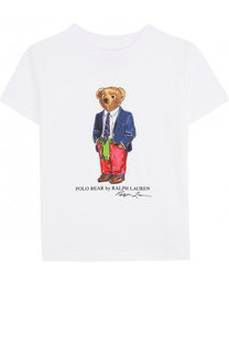 Хлопковая футболка с принтом Polo Ralph Lauren