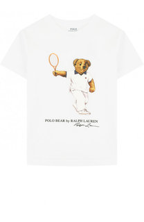 Хлопковая футболка с принтом Polo Ralph Lauren
