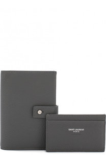 Кожаное портмоне с футляром для кредитных карт Saint Laurent