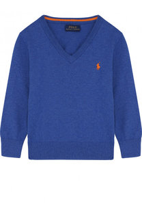 Хлопковый пуловер с V-образным вырезом Polo Ralph Lauren