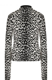 Пуловер из смеси шерсти и вискозы с воротником-стойкой Givenchy