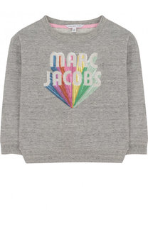 Хлопковый свитшот с пайетками Marc Jacobs