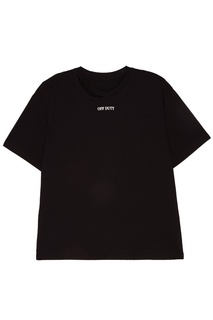 Черная футболка из хлопка Mo&Co