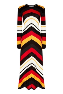 Платье с контрастным узором Msgm