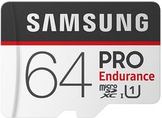 Карта памяти microSDXC UHS-I U1 SAMSUNG PRO Endurance 64 ГБ, 100 МБ/с, Class 10, MB-MJ64GA/RU, 1 шт., переходник SD