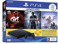 Игровая консоль Sony PlayStation 4 Slim CUH-2108A черный в компл.: 3 игры: Gran Turismo Sport, Uncha