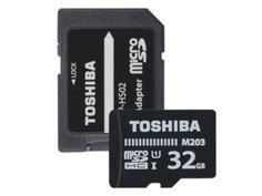 Карта памяти 32Gb - Toshiba MicroSDHC Class 10 THN-M203K0320EA с переходником под SD