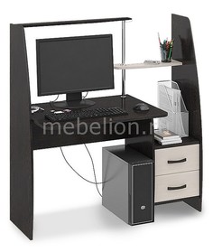 Стол компьютерный Школьник-Стиль (М) венге цаво/дуб молочный Мебель Трия