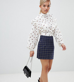 Мини-юбка в клетку Fashion Union Petite - Синий