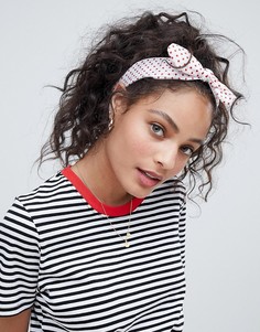 Повязка на голову в горошек ASOS DESIGN - Мульти