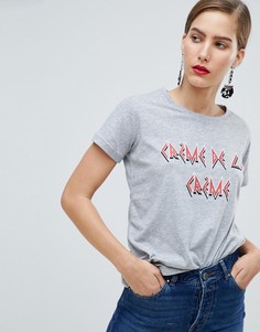 Футболка с принтом Crème de La Crème Custommade - Серый