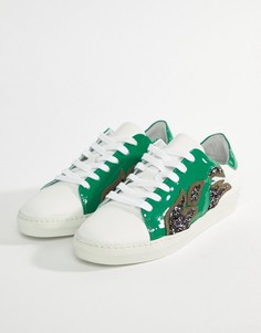 Кожаные кроссовки Custommade - Зеленый