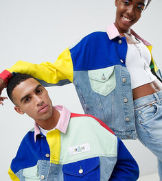 Джинсовая куртка колор блок ASOS DESIGN x glaad - Мульти