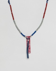 Ожерелье с подвеской из ткани Classics 77 - Темно-синий