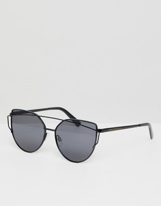 Солнцезащитные очки кошачий глаз с плоским верхом South Beach - Черный