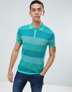 Поло в широкую полоску United Colors Of Benetton - Зеленый