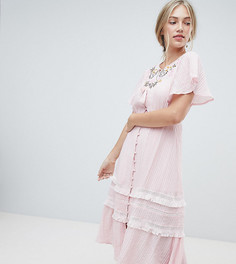 Платье миди с вышивкой Stevie May - Розовый