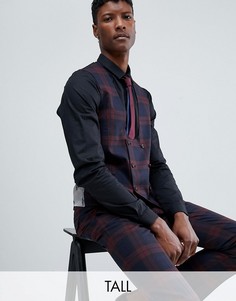 Облегающий жилет в клетку Twisted Tailor - Красный