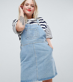 Голубой джинсовый сарафан ASOS DESIGN Curve - Синий