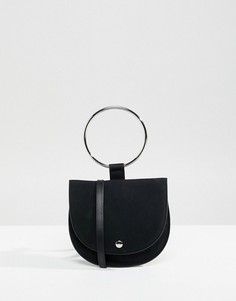 Черная сумка через плечо с декоративным кольцом Monki - Черный
