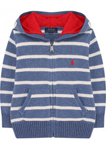 Хлопковый кардиган на молнии с капюшоном Polo Ralph Lauren