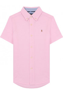 Хлопковая рубашка с воротником button down Polo Ralph Lauren