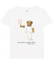 Хлопковая футболка с принтом Polo Ralph Lauren