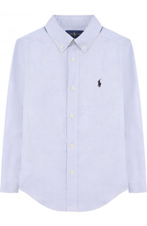 Хлопковая рубашка с воротником button down Ralph Lauren