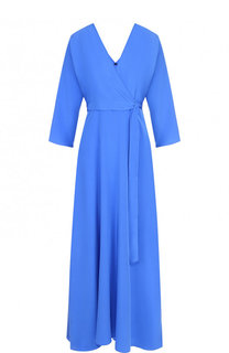 Шелковое платье-макси с запахом и поясом Diane Von Furstenberg