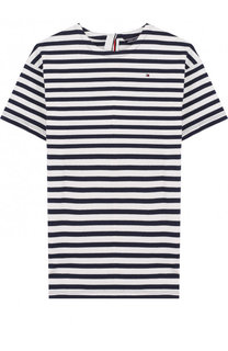 Хлопковое мини-платье прямого кроя Tommy Hilfiger