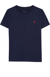 Хлопковая футболка с логотипом бренда Polo Ralph Lauren