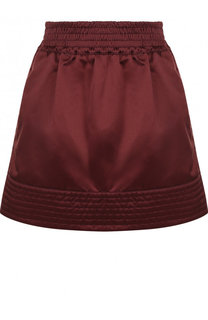 Однотонная мини-юбка с эластичным поясом No. 21