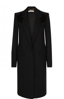 Однотонное пальто прямого кроя на пуговице Givenchy