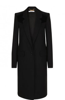 Однотонное пальто прямого кроя на пуговице Givenchy