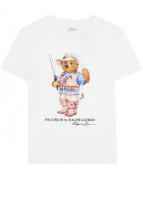 Хлопковая футболка с принтом Polo Ralph Lauren