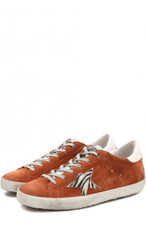 Замшевые кеды SuperStar с аппликацией Golden Goose Deluxe Brand