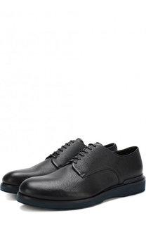 Кожаные ботинки на шнуровке Giorgio Armani