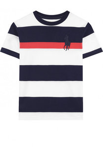 Хлопковая футболка в полоску Polo Ralph Lauren