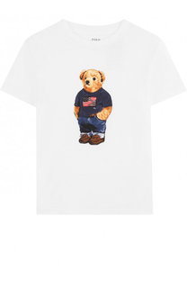 Хлопковая футболка с принтом Polo Ralph Lauren