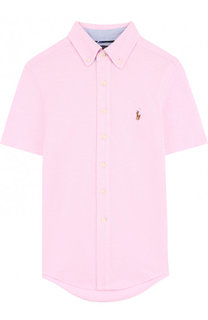 Хлопковая рубашка с воротником button down Polo Ralph Lauren