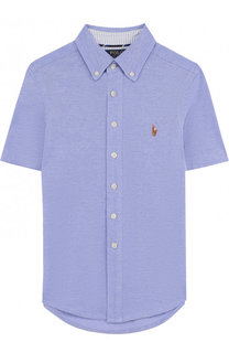 Хлопковая рубашка с воротником button down Polo Ralph Lauren