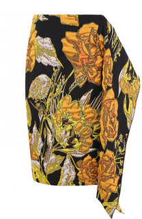 Мини-юбка с оборкой и принтом Dries Van Noten