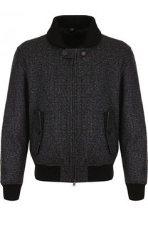 Кашемировый бомбер на молнии с воротником-стойкой Brioni