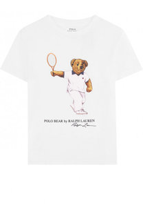 Хлопковая футболка с принтом Polo Ralph Lauren
