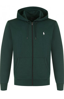 Хлопковая толстовка на молнии с капюшоном Polo Ralph Lauren