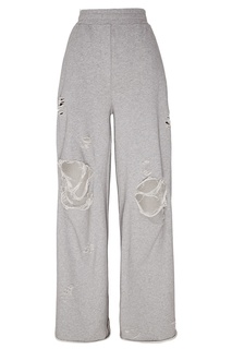 Серые хлопковые брюки T by Alexander Wang