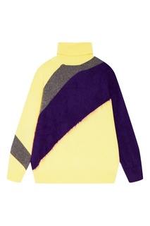 Контрастный джемпер из шерсти и мохера No21